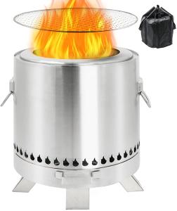 Quality Stainless Steel Portable Outdoor Smokeless Fire Pit 15×14.2 Inch Camping And Cooking wholesale