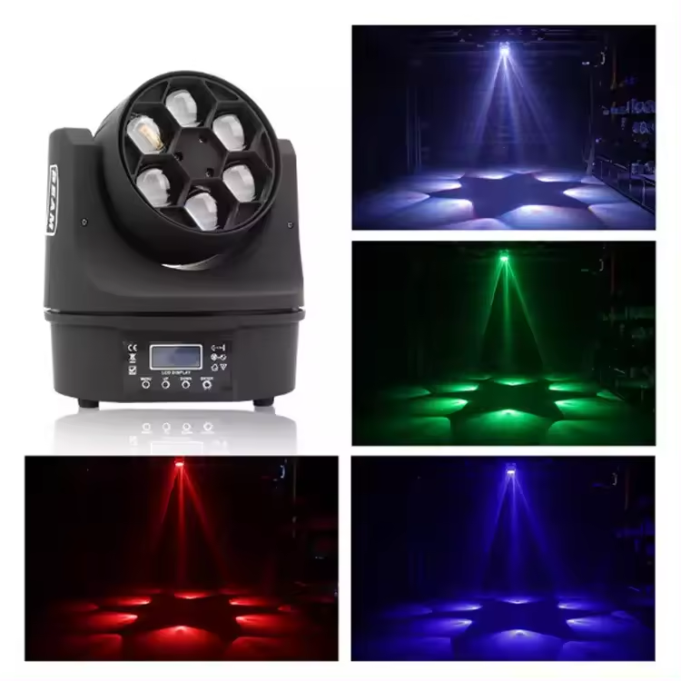 Outdoor Party Laser Stage Disco Light with 6pcs Small Bee Eyes LED Moving Head Beam