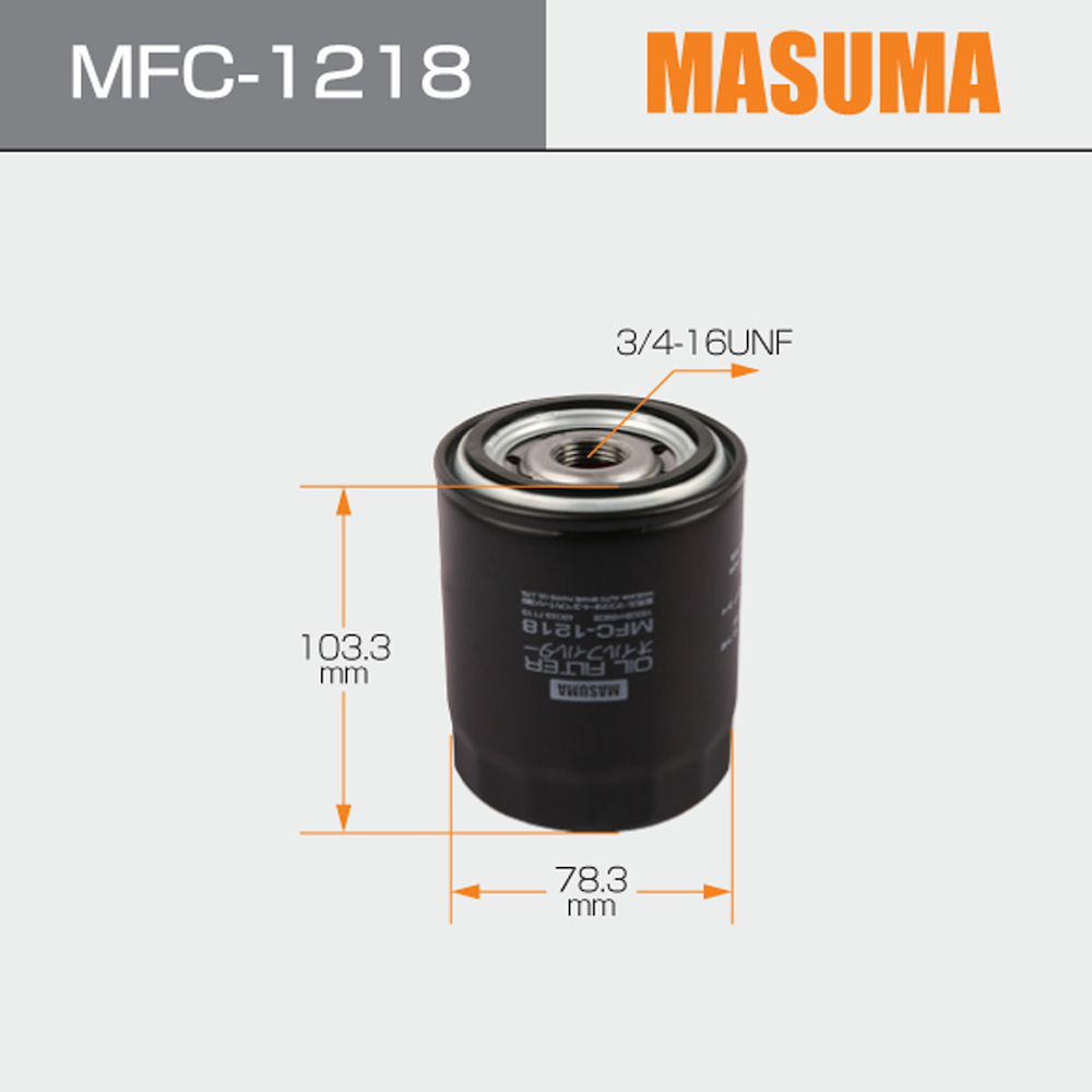 Reference NO. FO-00213 MFC-1218 MASUMA Spin-on Parts Car Oil Filters for NISSAN VANETTE