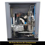100hp Oil free screw air compressor for petrochemical