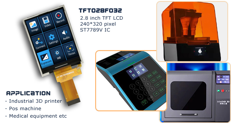 2.8 Inch TFT Display 240x320 Dots 3.3V ST7789 24PIN TN TFT Display