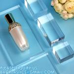 Clear Polished Acrylic Cube Cylinder, Square Display Block, Jewelry Display