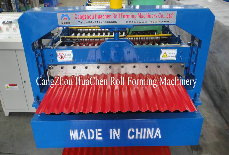 380V Corrugated Roof Panel Roll Forming Machine With Hydraulic Control System