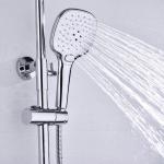 Thermostatic Single Handle Round Shower Set Brass Body Chrome Finished
