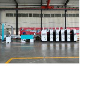 Quality 180000 KG Automic High Speed Corrugator Flexo Four Colour Printer Diecutter Shacker wholesale