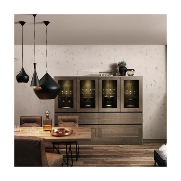 Waterproof Fireproof Luxury Laminate Kitchen Storage Cabinet for Villa