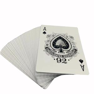 Quality 310gsm Black Core Paper CMYK Printed Poker Playing Cards For Casino Club wholesale