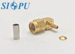 SMA Male Right Angle 90 ° RF Coaxial Connectors For RG 316/U Cables