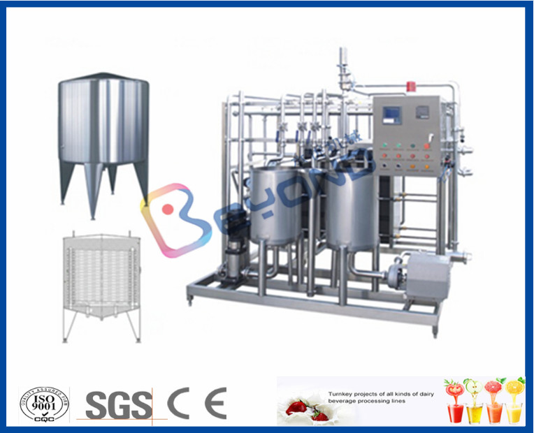 1000LPH-8000LPH Plain yogurt sterilizer/Greek Yogurt pasteurizer(4 sections) with 500ml PET bottle package