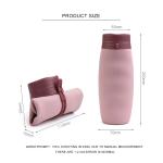 Lightweight 600Ml OEM Pink Collapsible Silicone Water Bottle