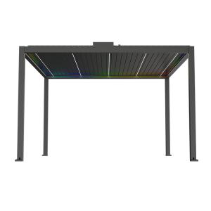 Quality Aluminum Alloy Electric Tilting Louver Pavilion Outdoor Patio Gazebo Villa Garden Sun Room Gazebo wholesale