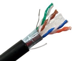 23AWG 0.56mm BC Cat6 FTP Cable 4 Pair Twister 305m Pull Out Box Ethernet