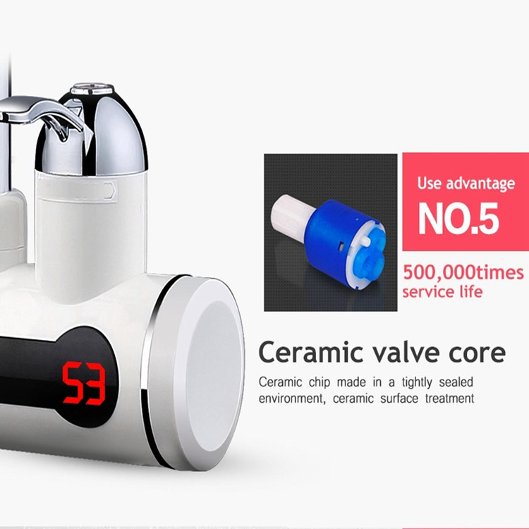 Wall Mounted Dual Use Electric Instant Water Heating Tap 0.04-0.5MPA Lower Inlet
