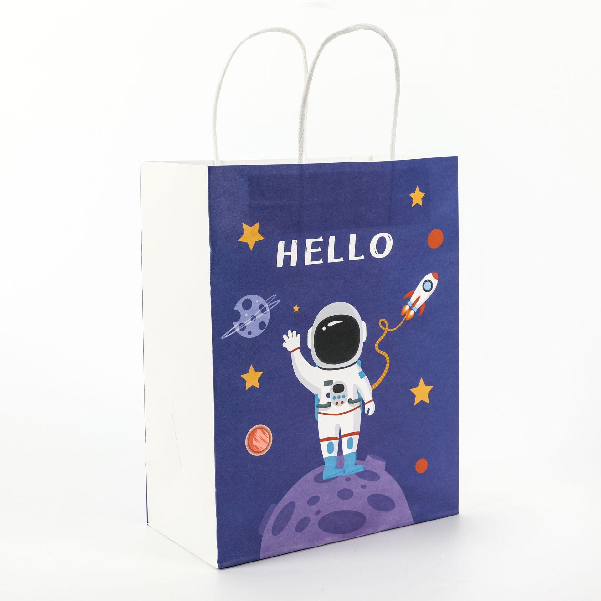 Customized Logo Zhejiang Cmyk Color Custom Order Grocery Shopping Kraft Paper Bags