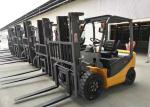 Yellow Industrial Lift Truck , Battery Powered Forklift With Two Lifting