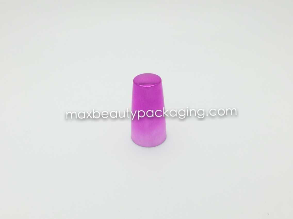 N2034 nail polish cap nail polish packaging plastic cap UV coating metalized pink gradient color finish