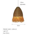 Retro Wabi Sabi Rattan Pendant Light B&B Restaurant Bar Cafe Dining Room Decor