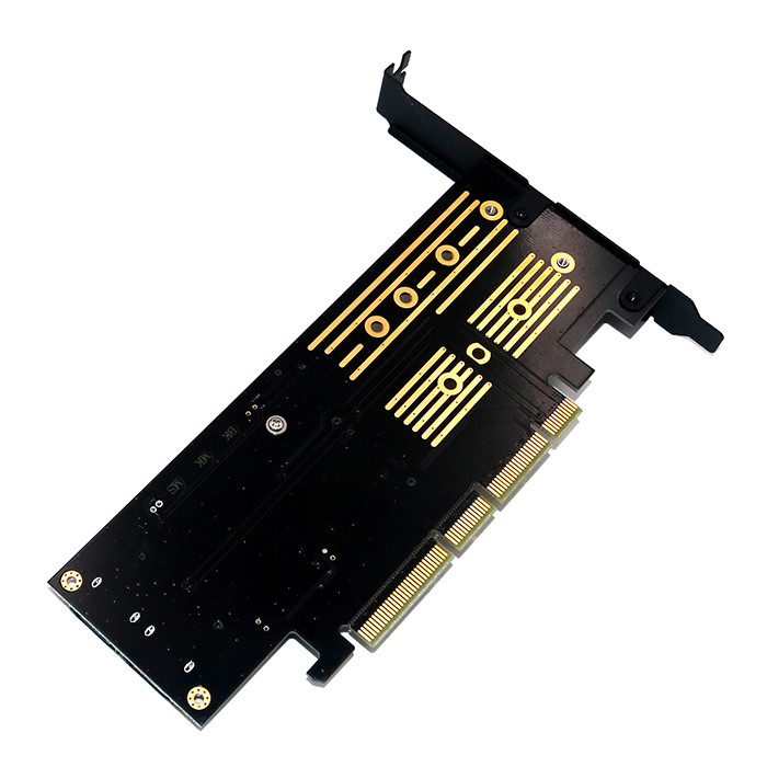3 In 1 Msata And M.2 NGFF NVME SATA SSD To PCI-E 4X And SATA3 Adapter