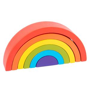 Quality 1.2in Arch Wooden Rainbow Stacker Large Natural Wood Block Set wholesale