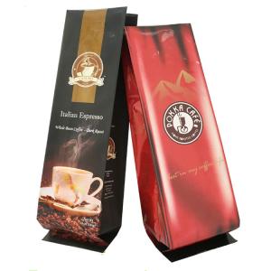 Quality 140mic Side Gusset Packaging Coffee Bags With Zipper Matt Valve wholesale