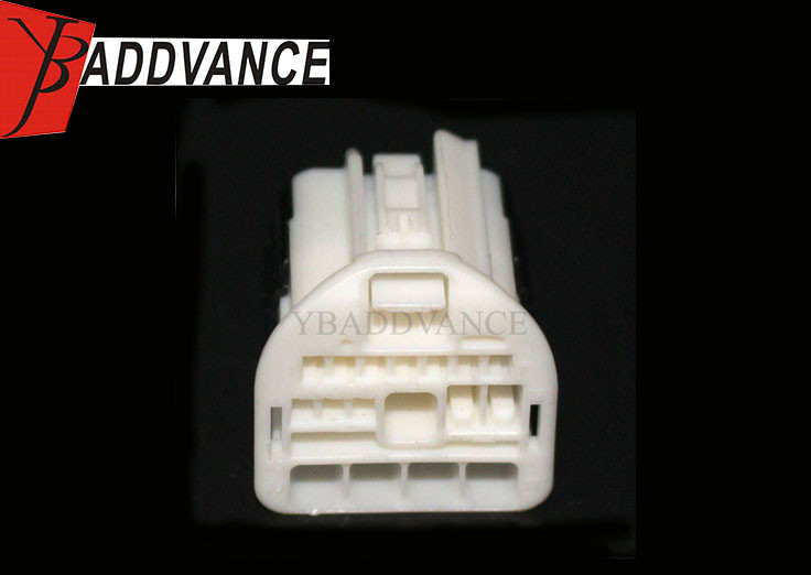 16 Pin Female Automotive Connector White With Termianls