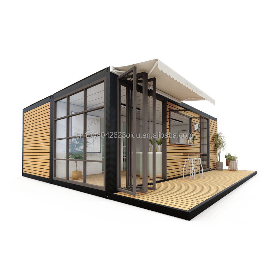 Galvanized Steel Square Tubes Main Structure Used for Prefabricated Modular Flat Pack Shipping Container Office Building