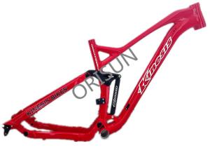 Quality Red Full Suspension Bike Frame 27.5er Plus Trail / Am Riding Style Custom Logo wholesale