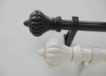 Adjustable One Inch Black Curtain Pole Finials
