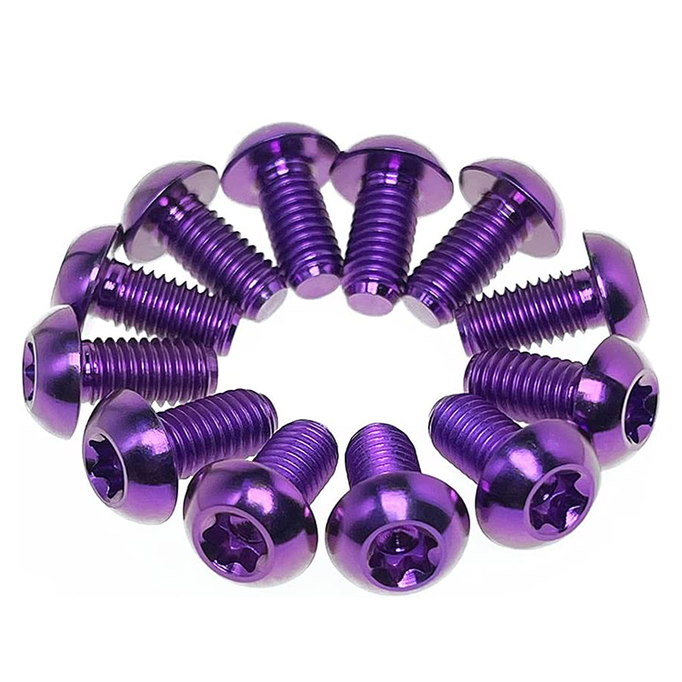 Custom Colorful Umbrella Head Torx Drive Titanium Alloy Motorcycle Screw with Sample