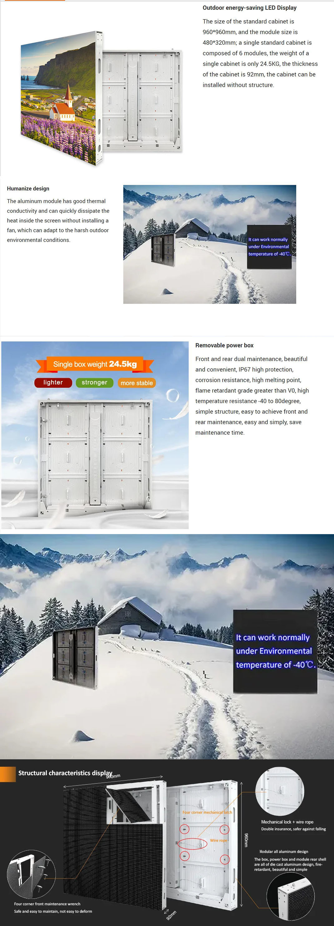 3840Hz Outdoor Digital Display Board Full Color Seamless Video Walls