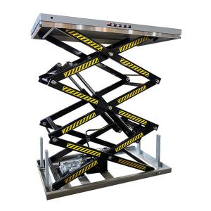 Quality 1000kg Heavy Duty Hydraulic Electric Multi Stage Scissor Lift Max Height 118.11in wholesale