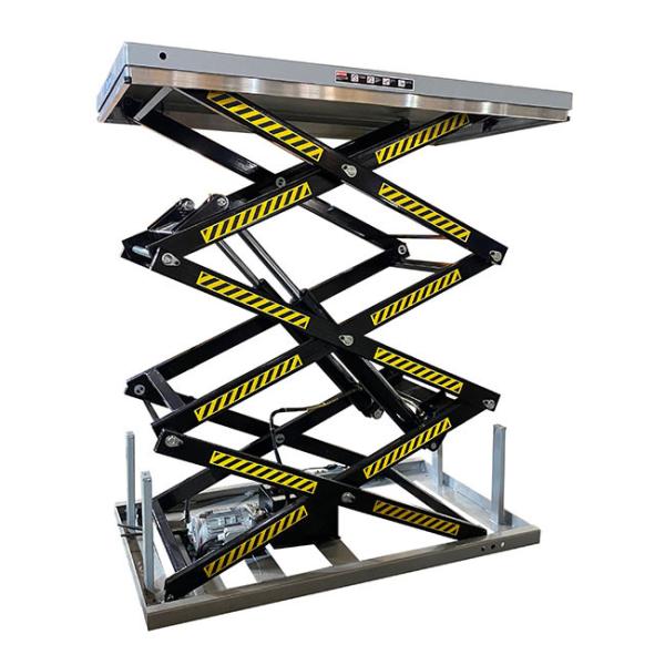 1000kg Heavy Duty Hydraulic Electric Multi Stage Scissor Lift Max Height 118