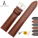 ALK Vintage Cow Leather Watch Band Bracelet black stainless fashion buckle Strap