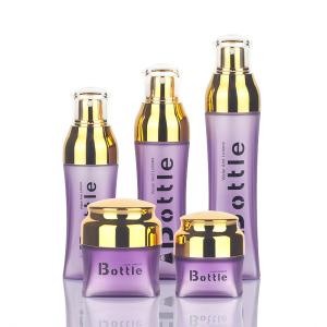 Quality Fashion Purple PET Cosmetic Packaging Bottles 100g Spray Cream Jars wholesale