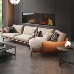 114 Inch Furniture Living Room Sectional Sofa With Chaise Office Leisure