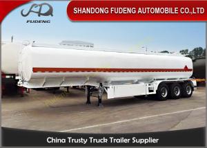 Quality Steel Fuel Tanker Semi Trailer For Petrol / Diesel / Crude Oil Transportation wholesale