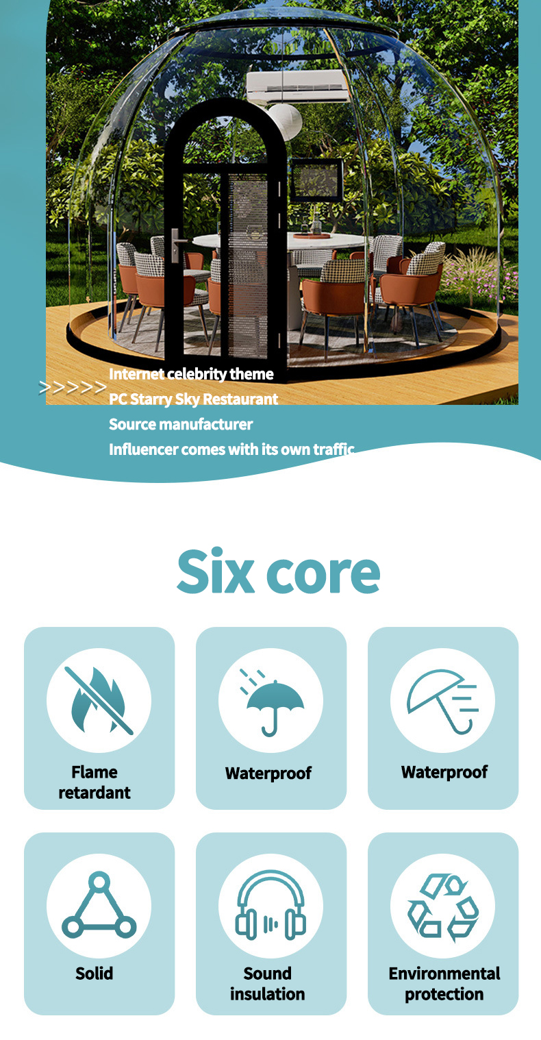 Spherical Homestay Hotel Outdoor Courtyard Terrace Large Tent Sunroom Holiday Leisure