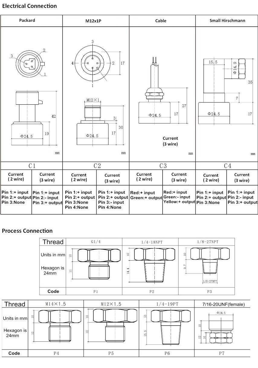 5V 24VDC Oil Fuel Pressure Sensor in automobile high performance ROHS