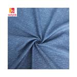 Blue Cationic Polyester Single Jersey Fabric Spandex Waffle Knit