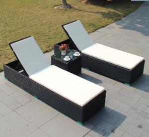 Quality Leisure Aluminium PE Rattan beach chair For Hotel All weather Outdoor Garden Patio Lounge chaise chair wholesale