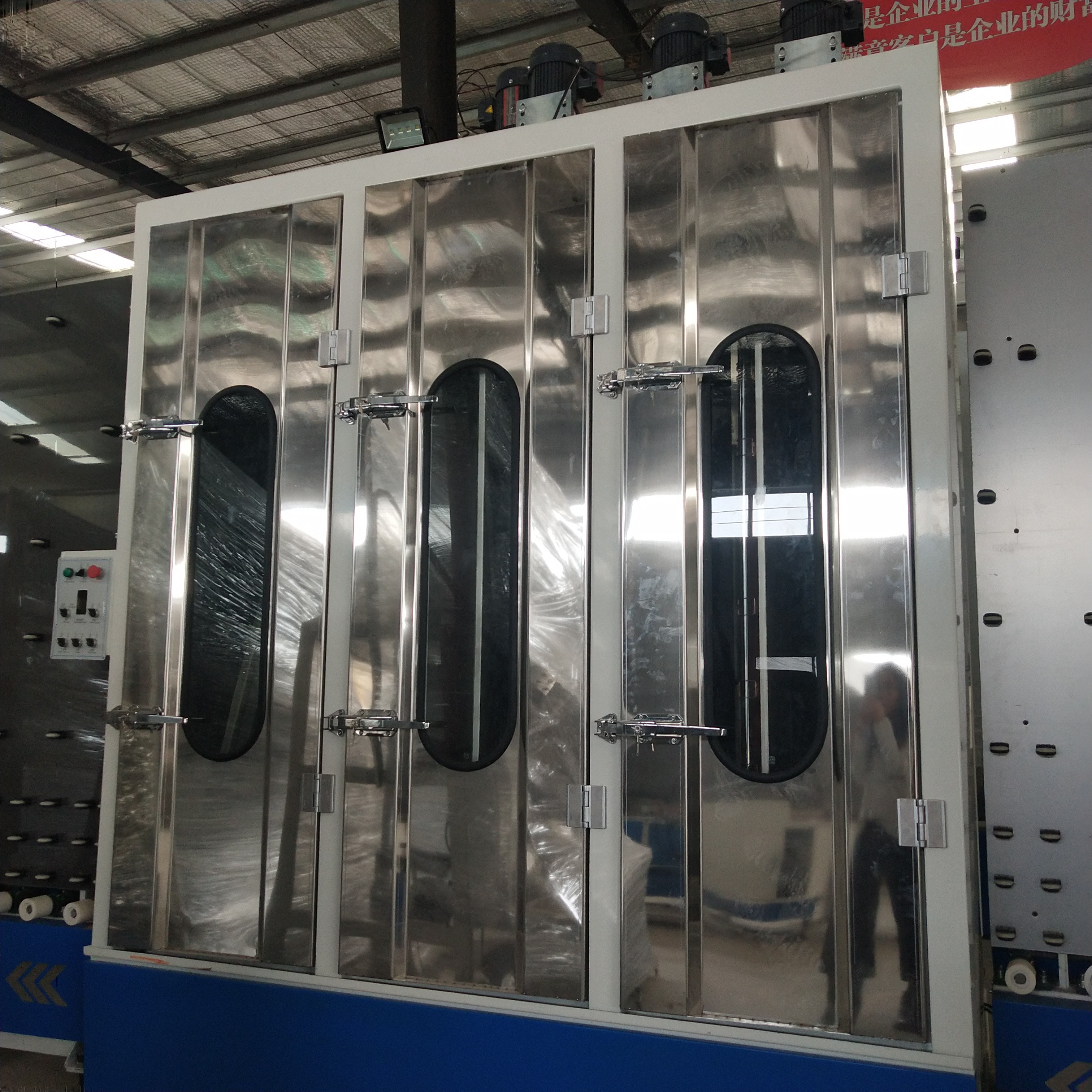 Automatic Double Glazing Machinery , Glass Making Machine Customized Voltage