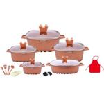 Wholesale Multifunction Pot And Pans Set 22pcs White Cooking Pot Sets Non-Stick