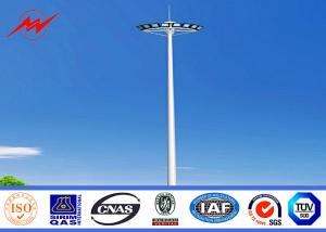 Quality S355JR Steel HPS High Mast Commercial Light Poles For Shopping Malls 22M wholesale