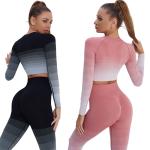 OEM Yoga GYM Leggings Butt Push Up Striped Tracksuit Quality Leggings Factory