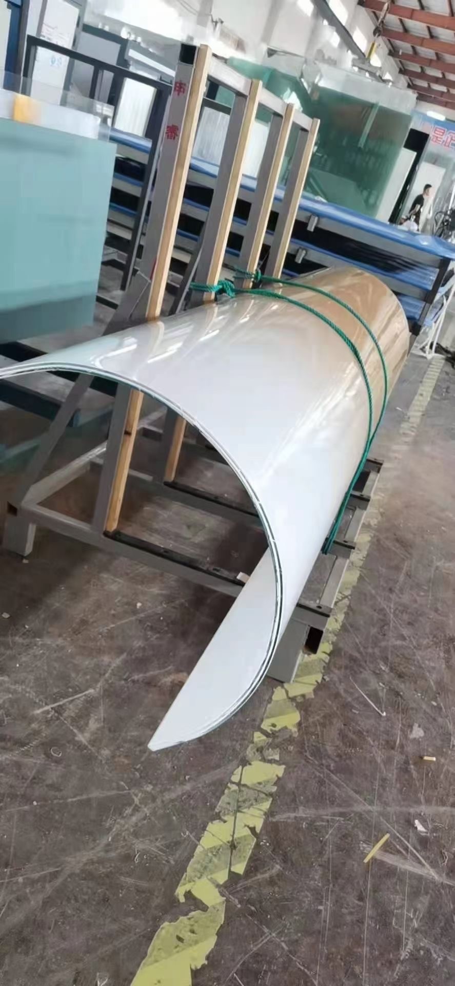 Interior House Curved Tempered Laminated Glass Grind Edge