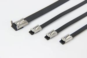 Quality Epoxy Coated Self Locking Stainless Steel Cable Tie 250lbs wholesale