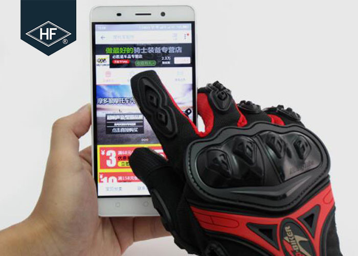 Riding Aftermarket Motorcycle Accessories Red Blue Touch Finger Full Finger Motorcycle Gloves