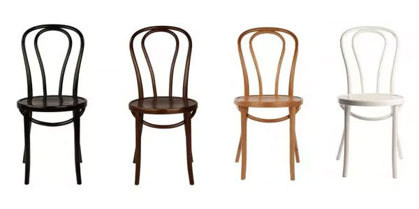 Curved Metal Dining Chair 4.6kg Vintage Outdoor Bentwood Thonet