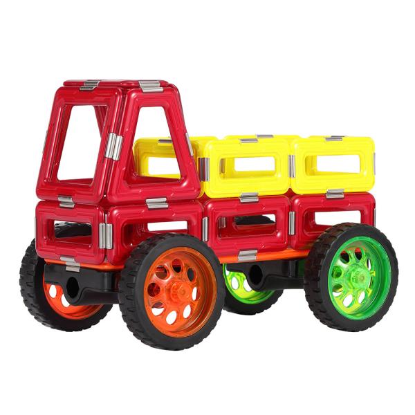 DIY Construction Magnetic Tiles Vehicles Minivan Magnetic Blocks Toys STEM