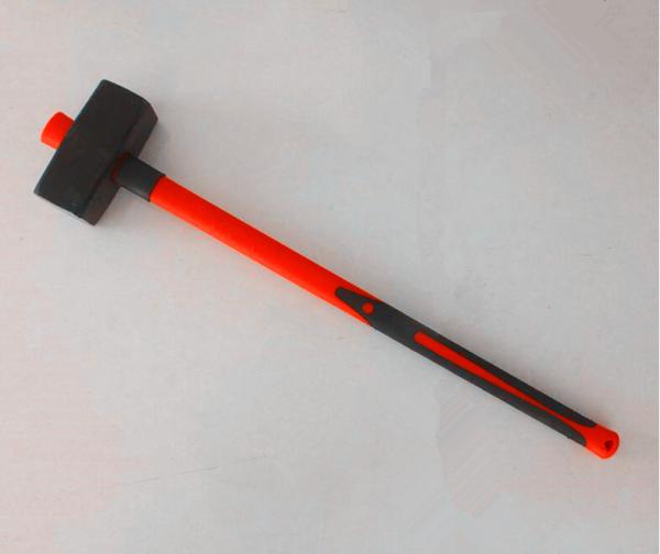 Forged steel Stoning hammer(XL-0080) with powder coated surface, inverse rubber